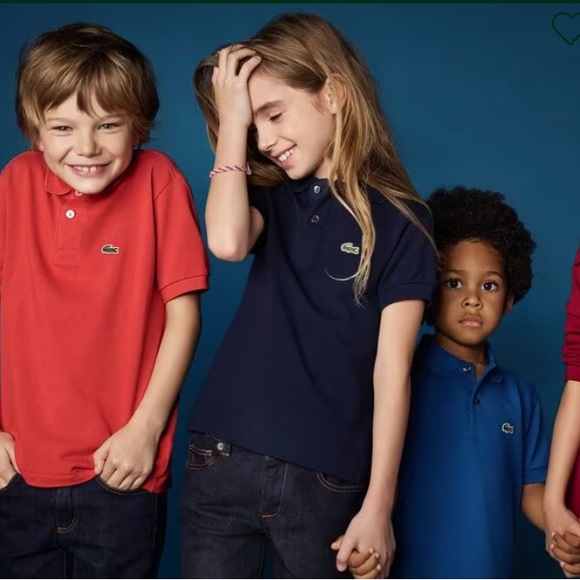 LACOSTE Kids, boys, girls unisex short sleeve black IZOD Polo, LARGE - Picture 7 of 8